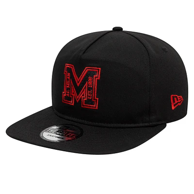 Men's New Era Black AC Milan M Logo Golfer Snapback Hat