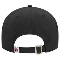 Casquette réglable noire réfléchissante 9FORTY AC Milan New Era pour hommes