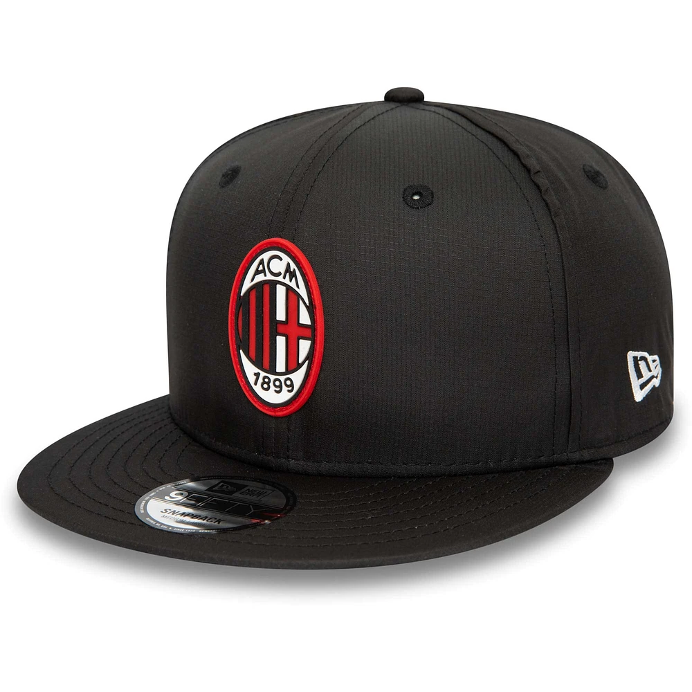 Casquette snapback 9FIFTY AC Milan Ripstop New Era noire pour homme