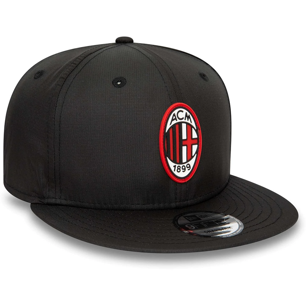 Casquette snapback 9FIFTY AC Milan Ripstop New Era noire pour homme