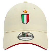 Men's New Era Cream AC Milan 1993 9TWENTY Adjustable Hat