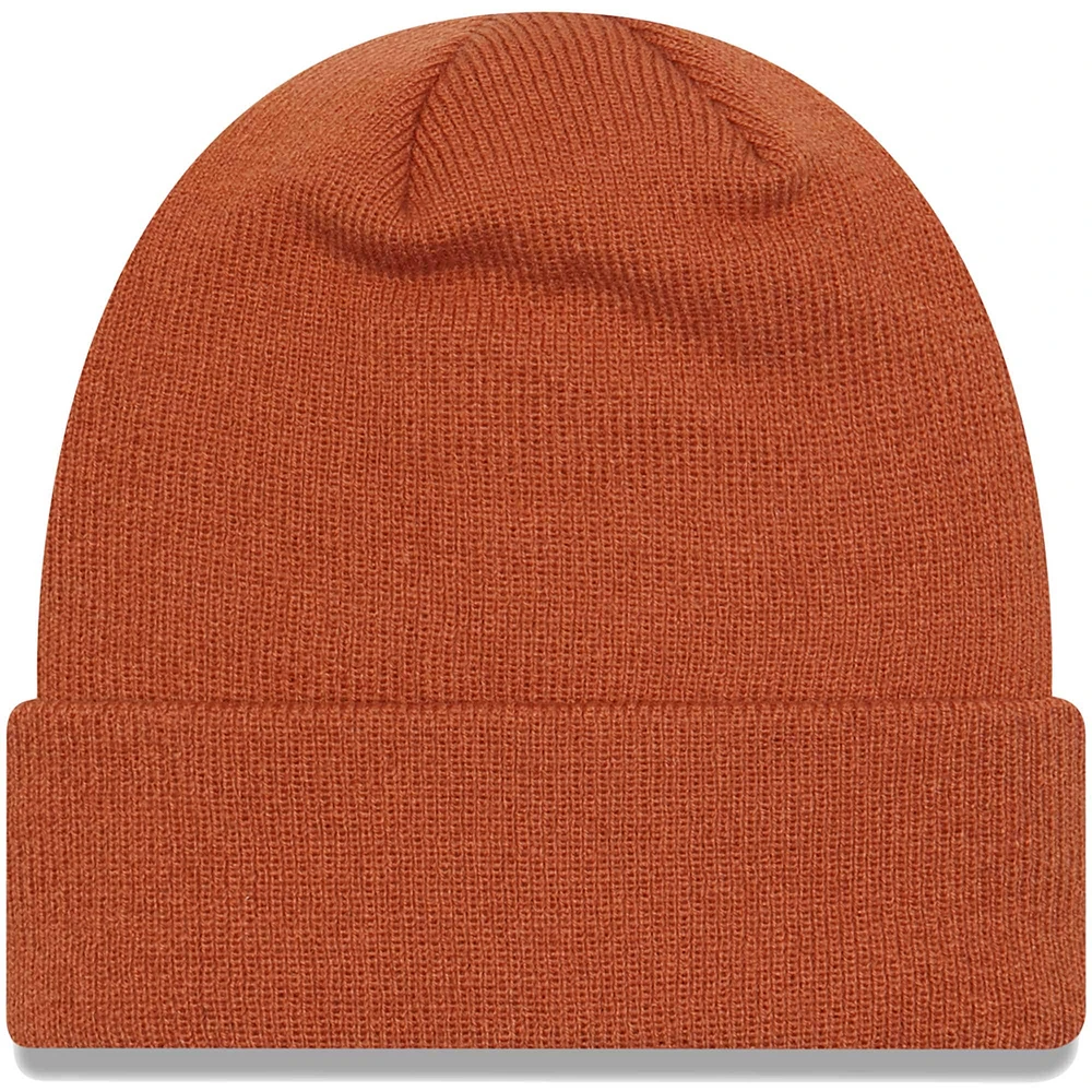 Bonnet en tricot à revers saisonnier AC Milan New Era orange pour homme