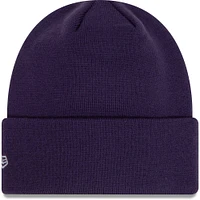 Bonnet en tricot à revers de couleur saisonnière AC Milan New Era pour homme violet