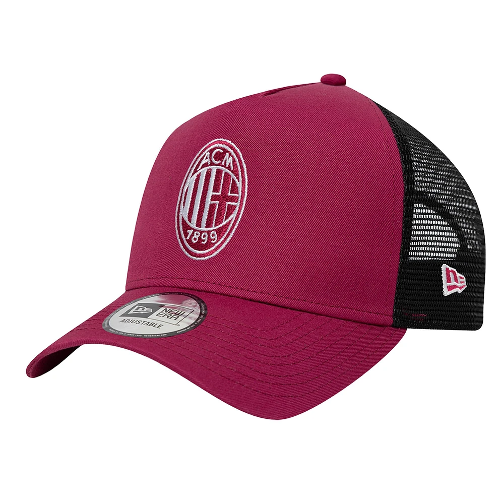 Men's New Era Red AC Milan Trucker Adjustable Hat