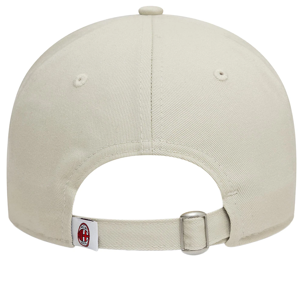 Men's New Era  Tan AC Milan Letter Logo 9TWENTY Adjustable Hat