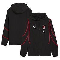 Men's Puma Black AC Milan 2024/25 Pre-Match Anthem dryCELL Full-Zip Hoodie Jacket