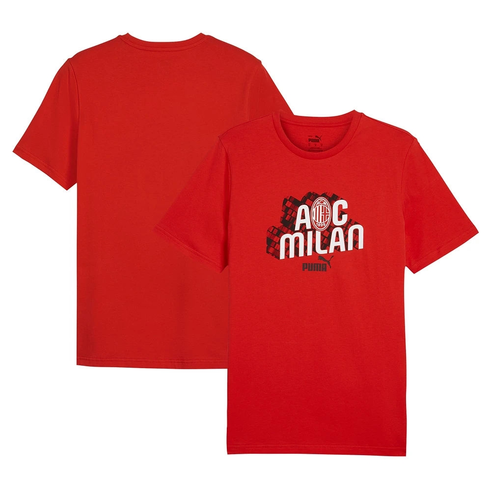 T-shirt Puma rouge AC Milan ftblCulture pour hommes