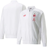 Veste d'avant-match entièrement zippée pour homme AC Milan 2022/23 Puma - Blanc