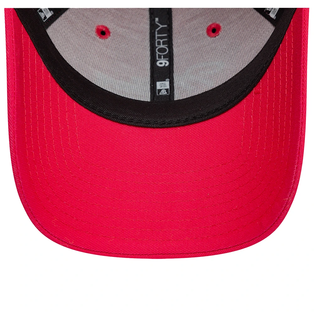 Women's New Era Pink AC Milan Wordmark 9FORTY Adjustable Hat