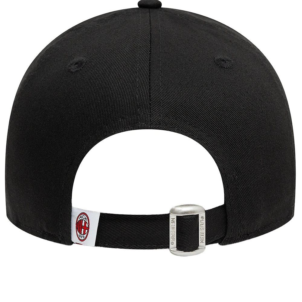 Youth New Era Black AC Milan Bear 9FORTY Adjustable Hat