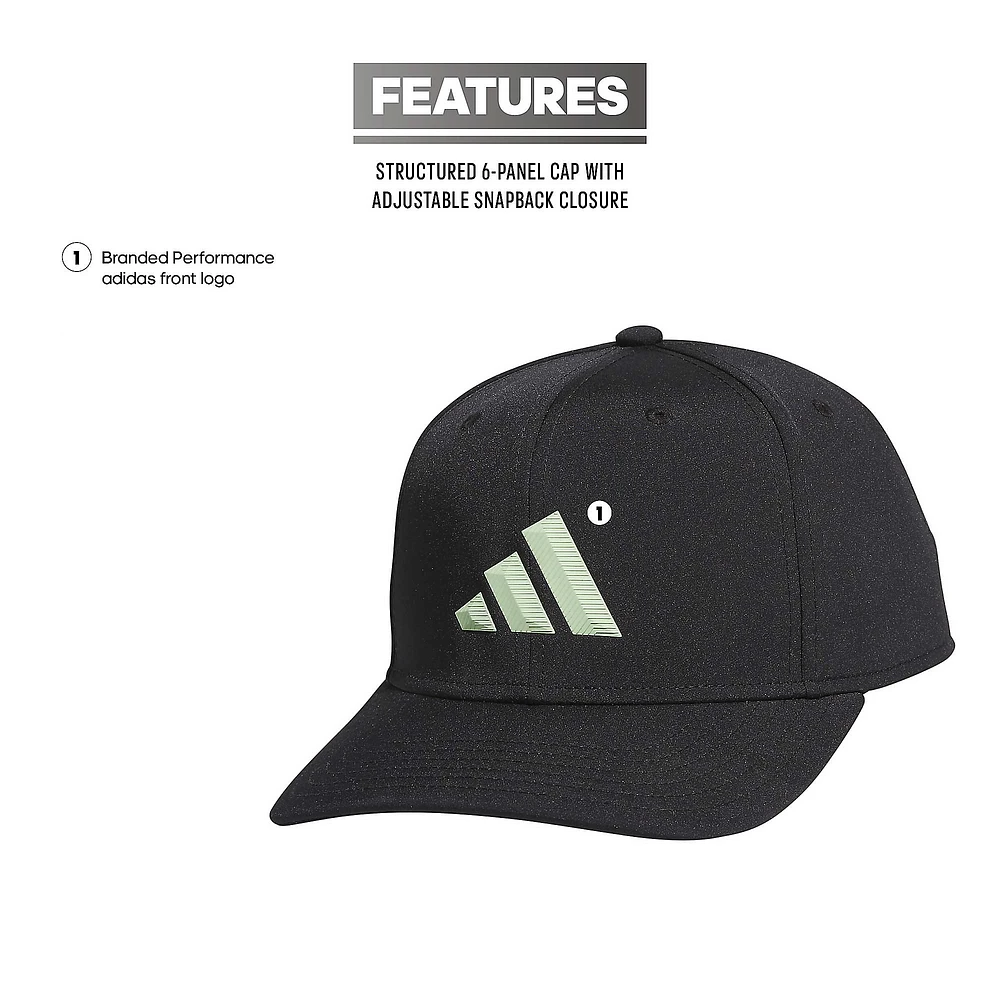 Casquette ajustable adidas noire à 3 barres AEROREADY pour homme