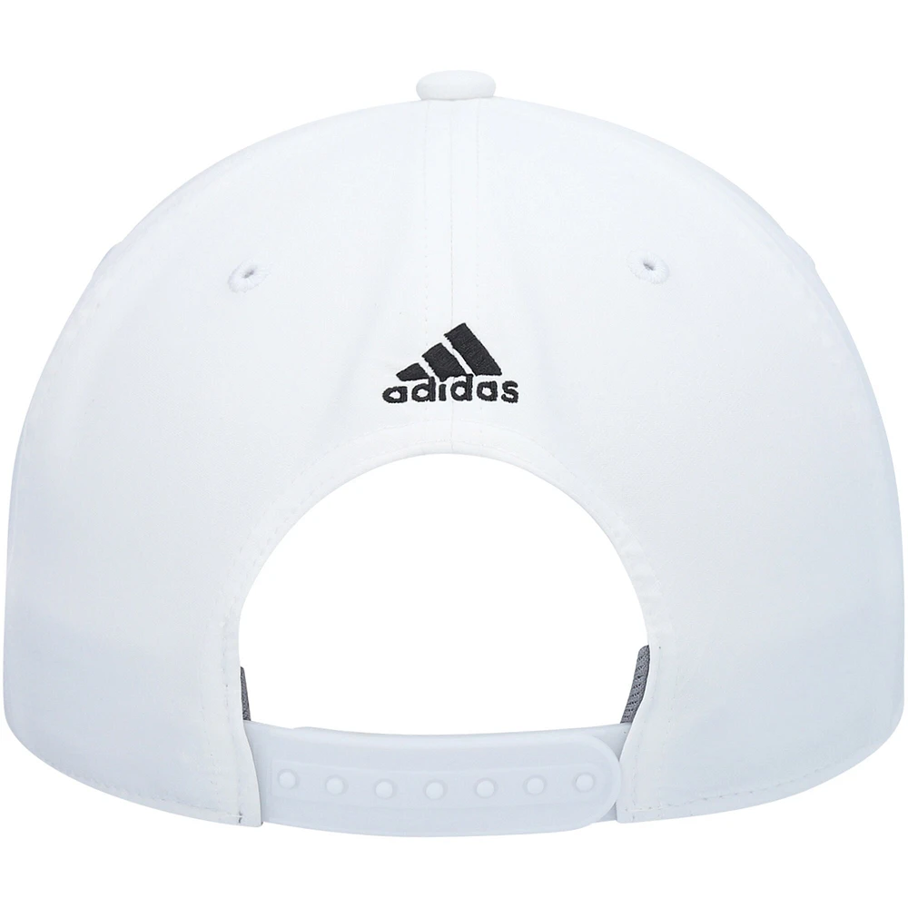 Casquette snapback adidas 3-Bar AEROREADY blanche pour homme