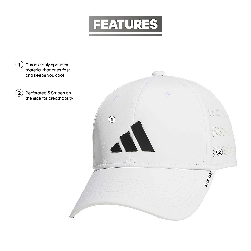 Casquette adidas Game Day 4 AEROREADY Flex pour hommes, blanche