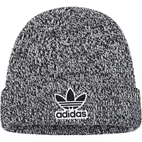 Men's adidas Originals Black/White Trefoil Cuffed Knit Hat