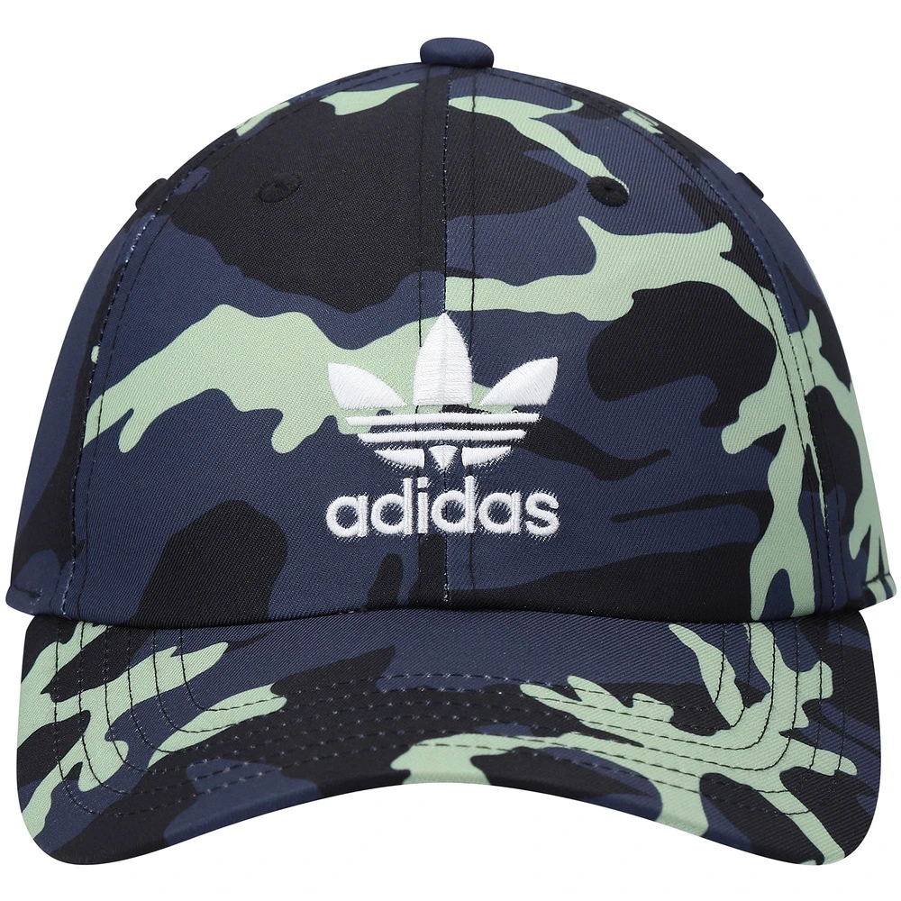 Casquette ajustable Trèfle camouflage décontracté adidas Originals pour hommes, noir