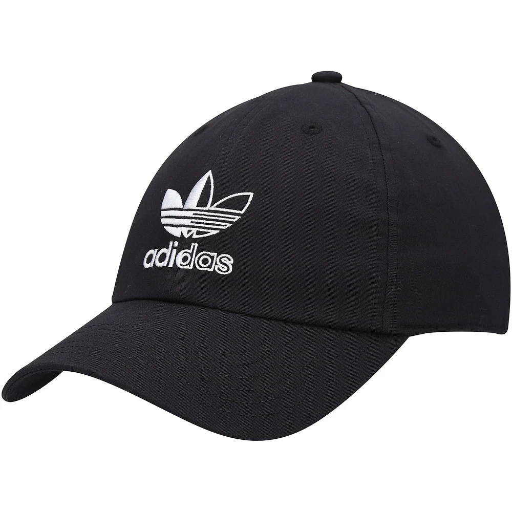 Men's adidas Originals Black Split Trefoil Adjustable Hat