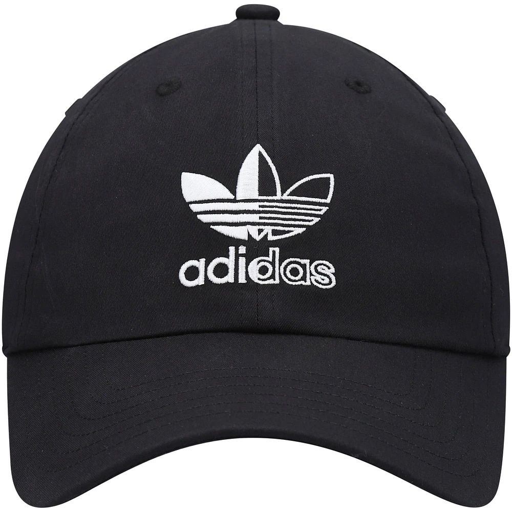 Men's adidas Originals Black Split Trefoil Adjustable Hat