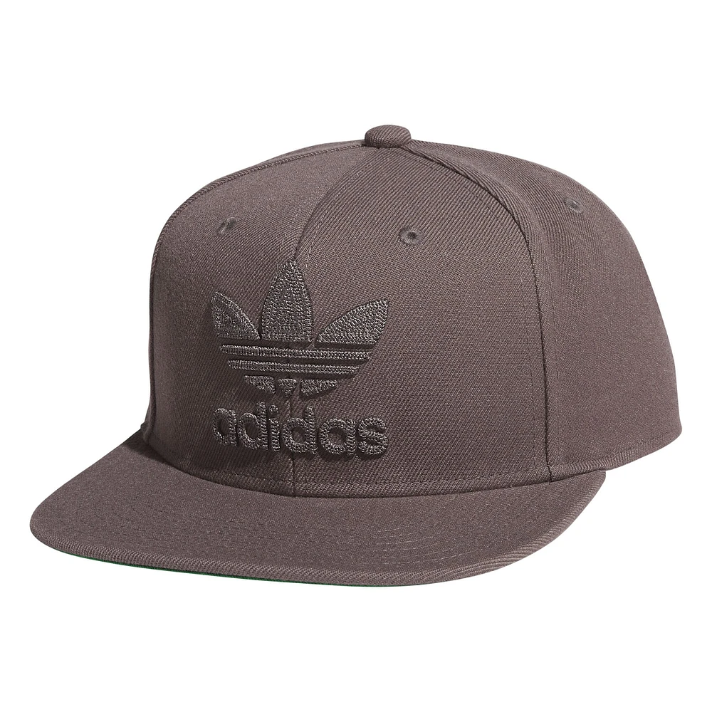 Men's adidas Originals Charcoal Trefoil Chain Snapback Hat