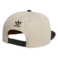 Men's adidas Originals Cream/Black Trefoil Chain Snapback Hat