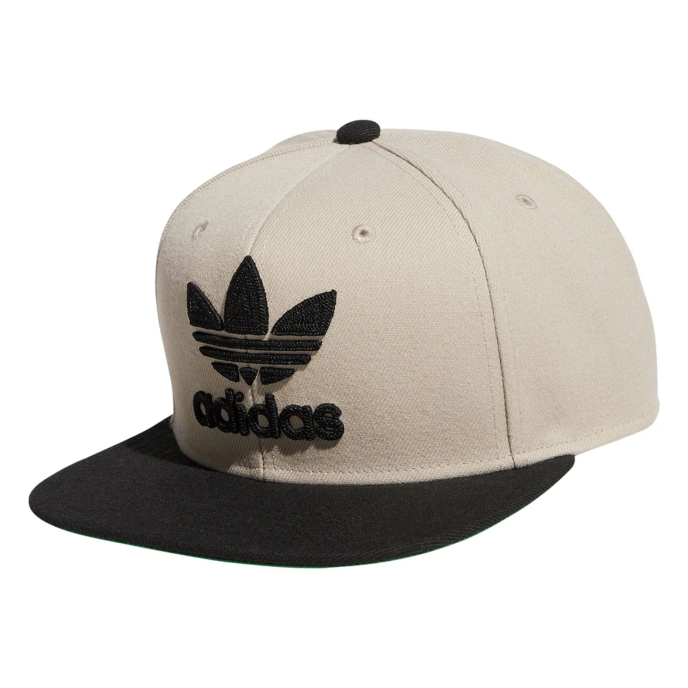 Men's adidas Originals Cream/Black Trefoil Chain Snapback Hat