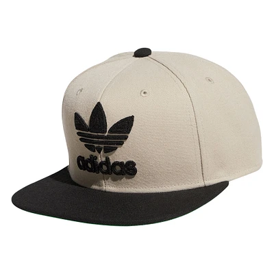 Men's adidas Originals Cream/Black Trefoil Chain Snapback Hat