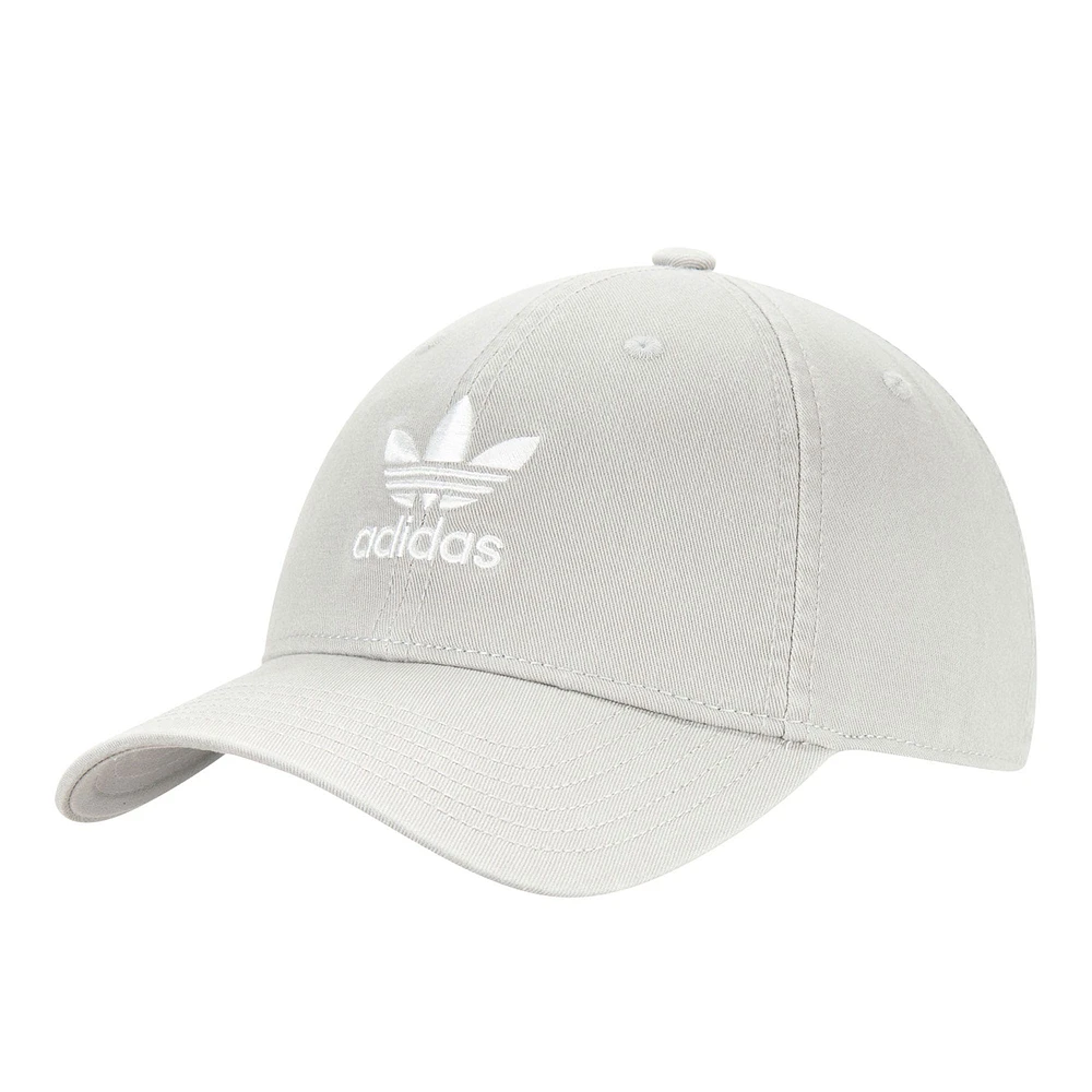 Casquette ajustable délavée pré-courbe adidas Originals pour hommes, gris