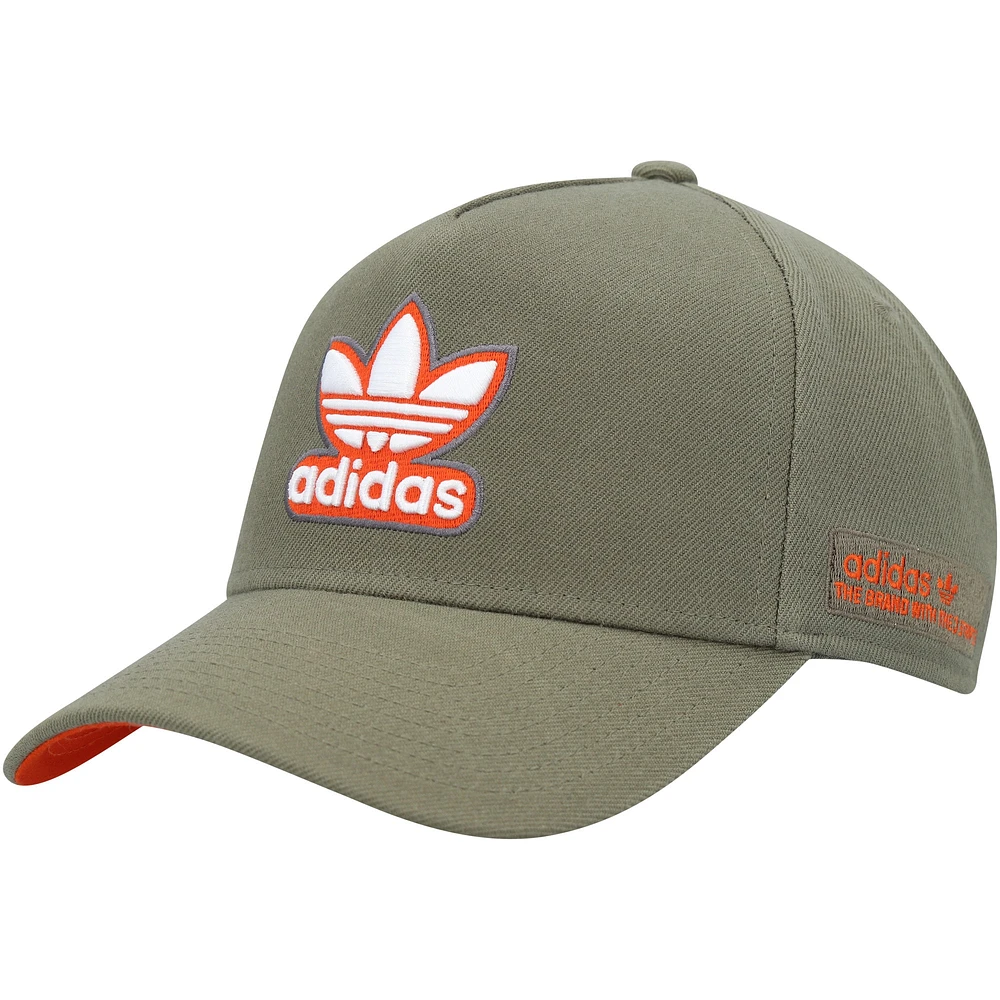 Casquette Snapback olive A-Frame adidas Originals pour hommes