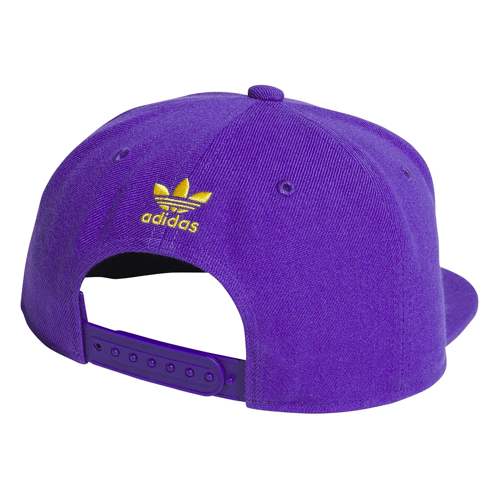 Men's adidas Originals Purple Trefoil Chain Snapback Hat