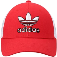 Adidas Originals Icon 2.0 Trucker rouge/blanc pour homme - Casquette à bouton-pression