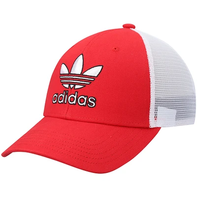 Adidas Originals Icon 2.0 Trucker rouge/blanc pour homme - Casquette à bouton-pression