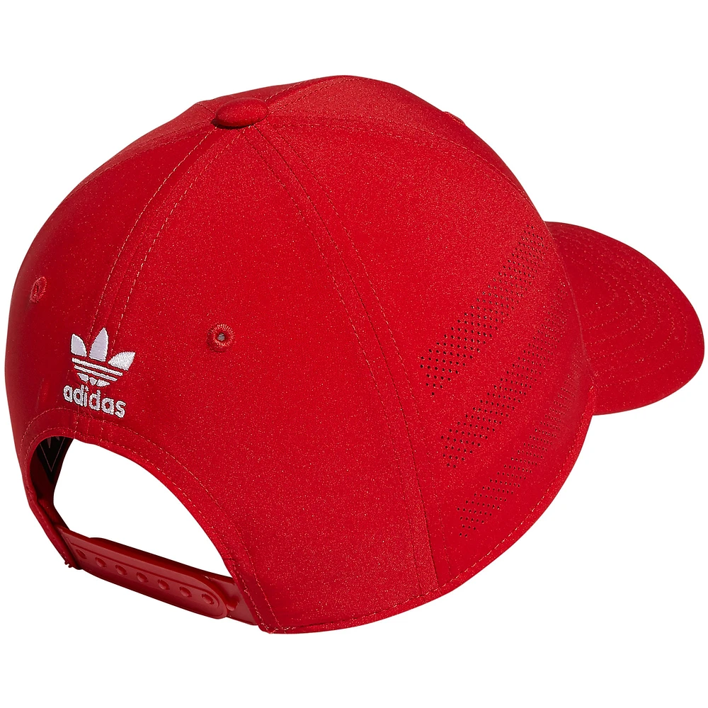 Men's adidas Originals Red Beacon Trefoil Snapback Hat