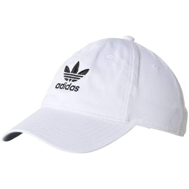 adidas Originals pour homme blanc pré-courbé délavé ajustable - Casquette