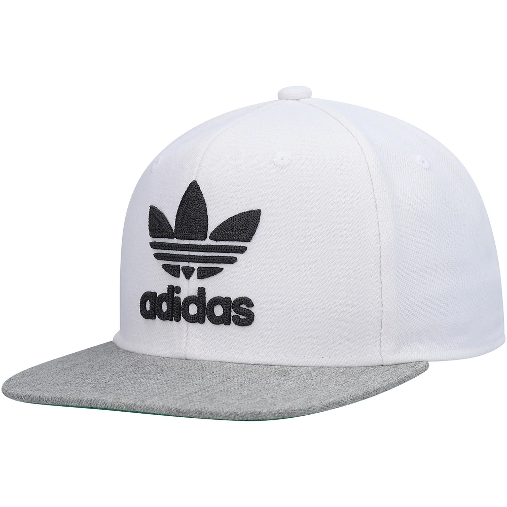 Men's adidas Originals White Trefoil Chain Snapback Hat