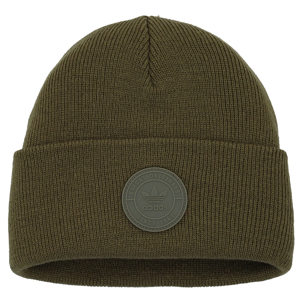 Bonnet en tricot à revers unisexe adidas Originals Olive Tall Resort