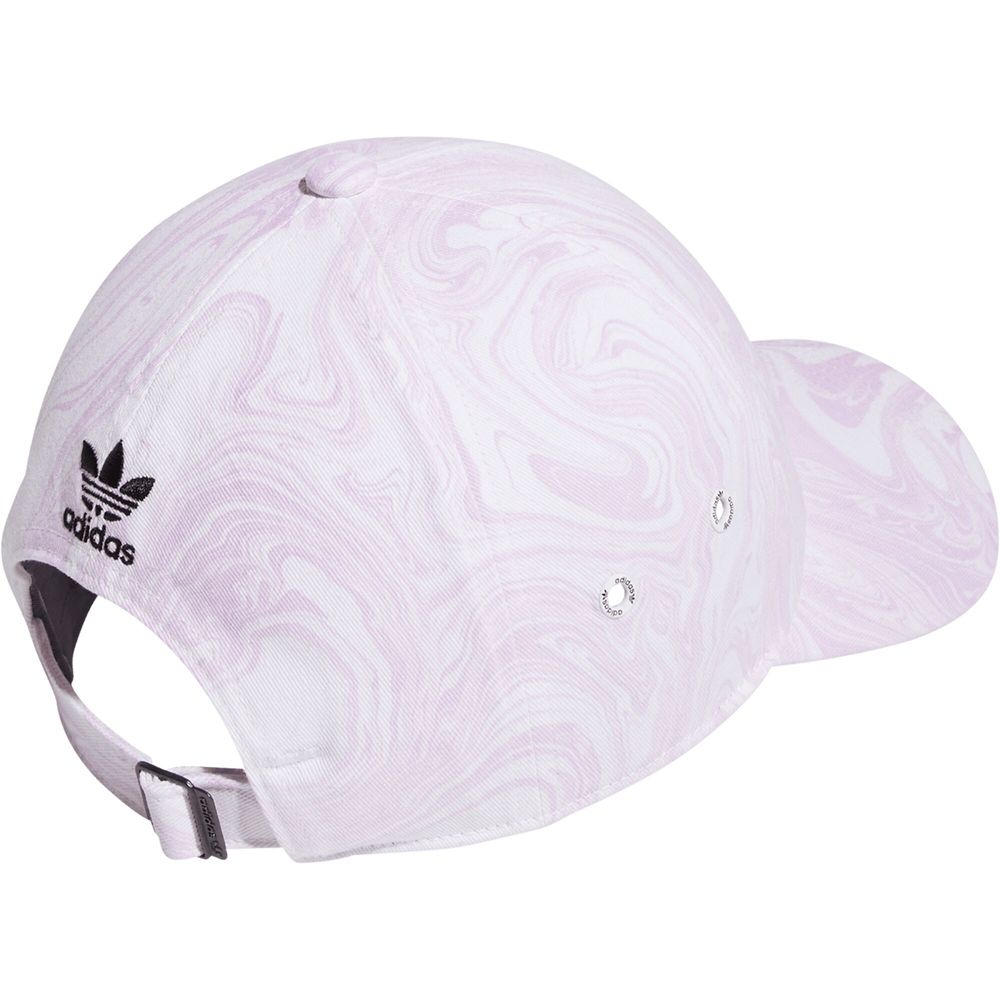 Women's adidas Originals White/Purple Marble Washed Mini Logo - Adjustable Hat