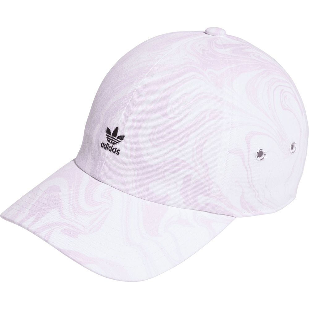 Women's adidas Originals White/Purple Marble Washed Mini Logo - Adjustable Hat