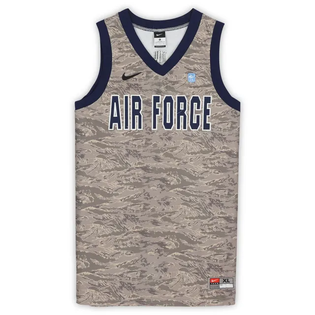 Air Force Falcons Team-Issued #30 White and Blue Jersey with