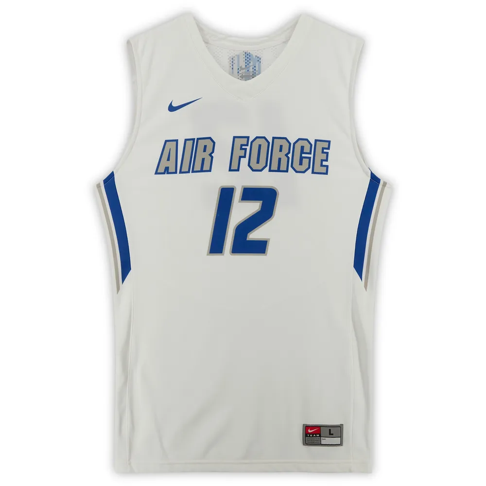 Lids Air Force Falcons Fanatics Authentic Nike Team-Issued #12 White, Gray  & Royal Jersey from the Basketball Program - Size L