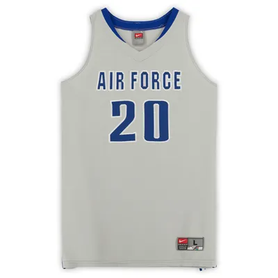 Air Force Falcons Nike Team-Issued #12 White Gray & Royal Jersey