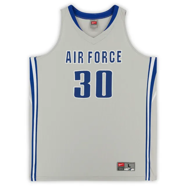 Air Force Falcons Team-Issued #1 White Blue and Gray Jersey from the  Basketball Program - Size L