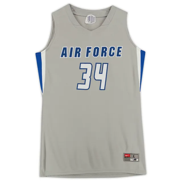 Air Force Falcons Team-Issued #30 White and Blue Jersey with