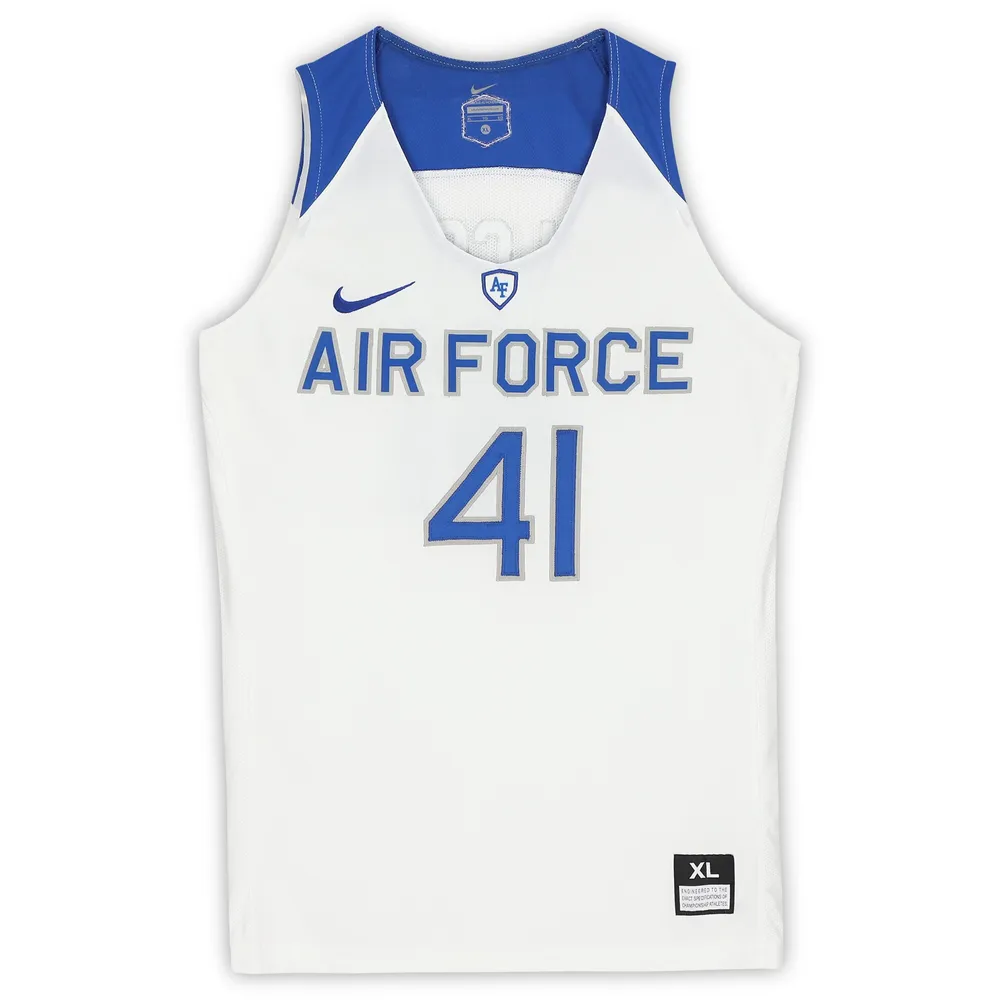 Lids Air Force Falcons Fanatics Authentic Nike Team-Issued #41 White, Royal  & Gray Jersey from the Basketball Program - Size XL