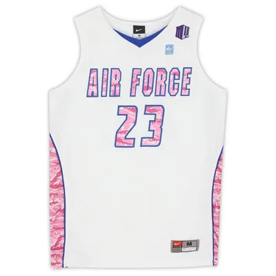 Fanatics Authentic Air Force Falcons Team-Issued #44 White Blue and Black Jersey from The Basketball Program - Size XL