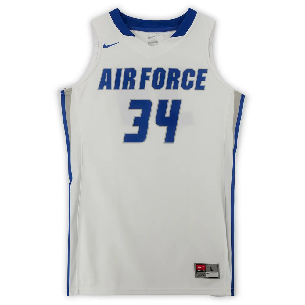 Air Force Falcons Team-Issued #34 Royal and Gray Jersey from the