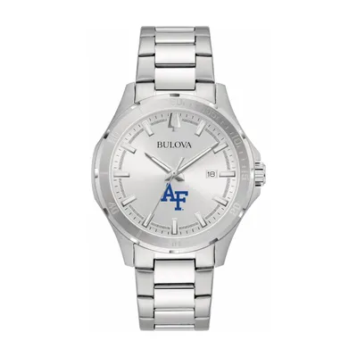 Air Force Falcons Bulova Stainless Steel Classic Sport Watch - Silver