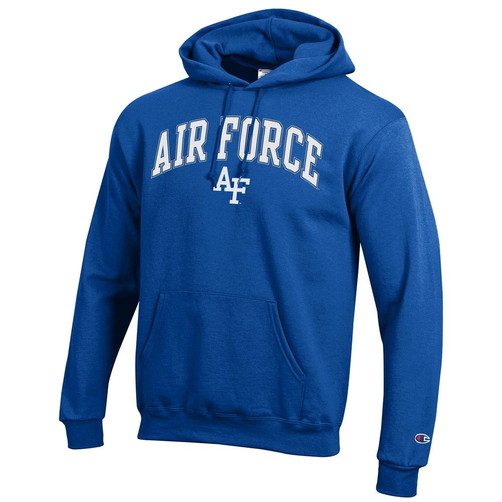 Men's Champion  Royal Air Force Falcons Arch Over Logo Pullover Hoodie