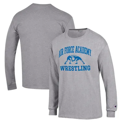 Air Force Falcons Champion Wrestling Icon Long Sleeve T-Shirt - Gray