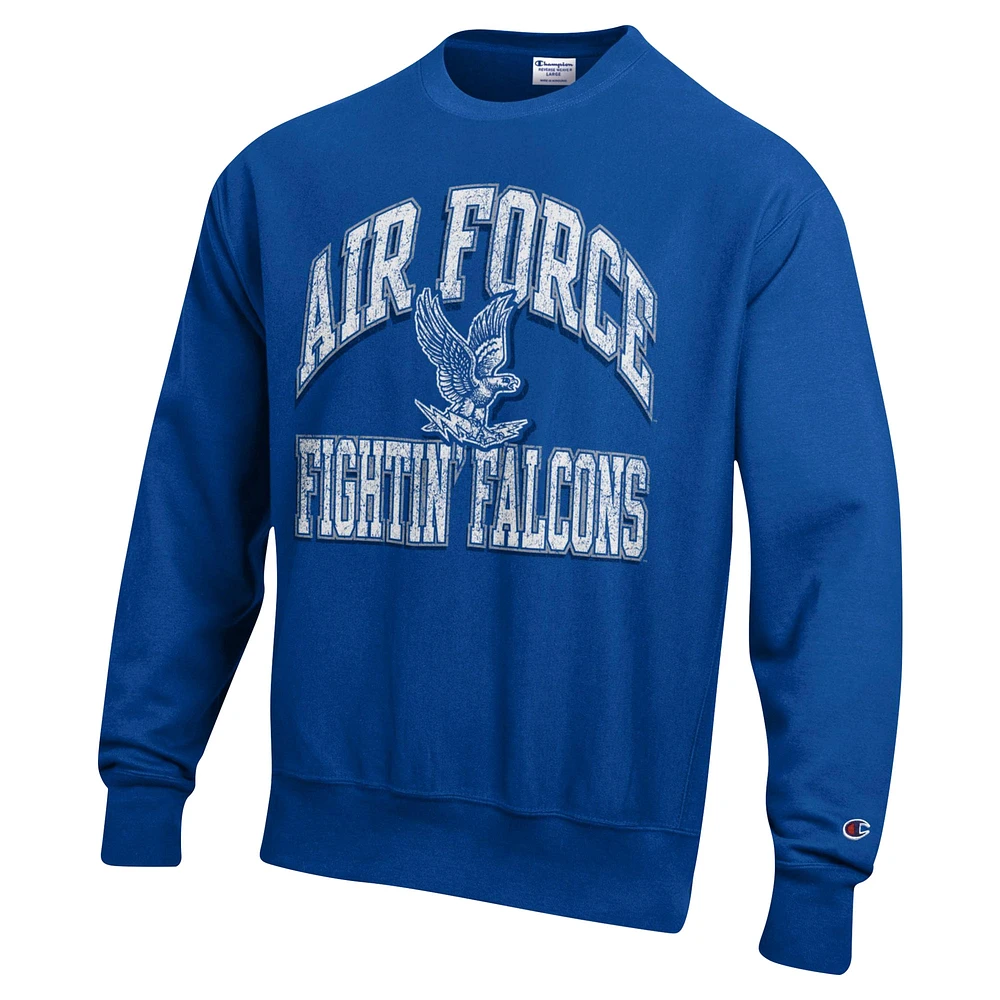 Men's Champion Royal Air Force Falcons Vault Late Night Reverse Weave Pullover Sweatshirt