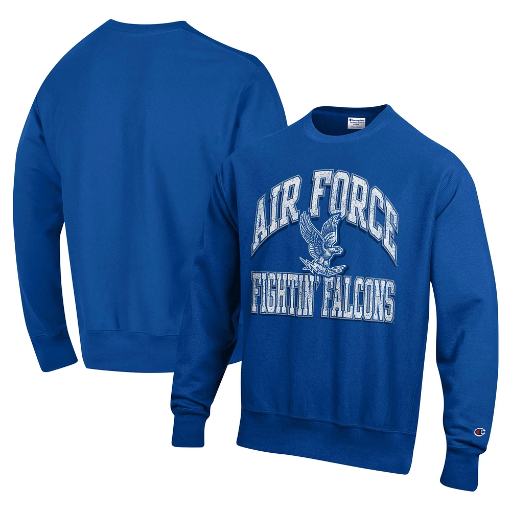 Men's Champion Royal Air Force Falcons Vault Late Night Reverse Weave Pullover Sweatshirt