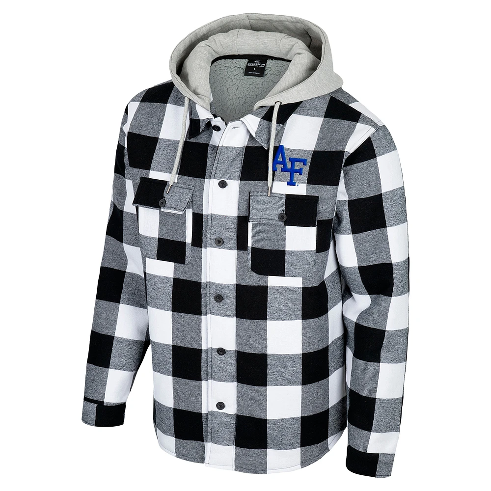 Veste zippée à carreaux Buffalo Colosseum pour homme Air Force Falcons noir/blanc